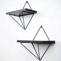 Raft de perete, Evila Originals, Wr059, Metal, Negru
