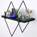 Raft de perete, Evila Originals, Wr058, Metal, Negru