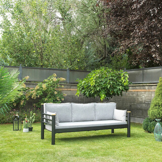 215x86x80 cm, Negru;Fumuriu