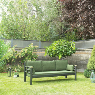 215x86x80 cm, Negru;Verde