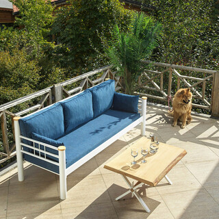 215x86x80 cm, Alb;Albastru inchis