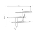Raft de perete, Homitis, Leo, 123x80 cm, PAL, Antracit