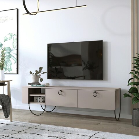 Comoda TV, Homitis, Norfolk Tv Stand, 150x44x36 cm, PAL, Mocha