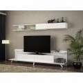 Comoda TV cu raft, Wooden Art, Dore White
