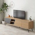 Comoda TV, Homitis, Fiona, 180x48x35.6 cm, Stejar / Antracit