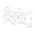 Consola, Homitis, Dune, 183.8x77.4x35 cm, Antracit