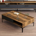 Masuta de cafea, Hommy Craft, Istanbul, 105x32 cm, PAL, Nuc / Antracit
