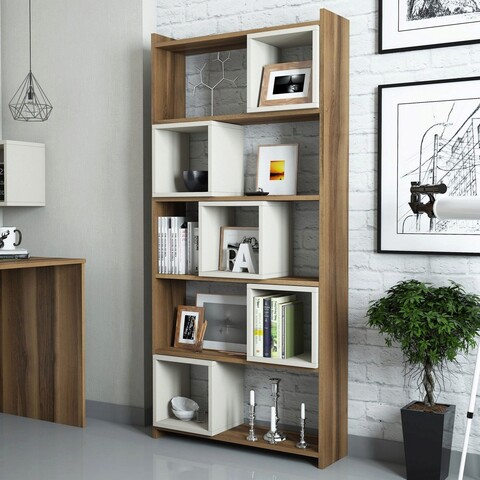 Corp biblioteca, Hommy Craft, Box, 80x170x22 cm, PAL, Maro/Crem