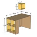 Birou, Hommy Craft, Box, 120x75x65 cm, PAL, Maro/Crem