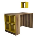 Birou, Hommy Craft, Box, 120x75x65 cm, PAL, Nuc / Galben