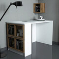 Birou, Hommy Craft, Box, 120x75x65 cm, PAL, Alb/Maro
