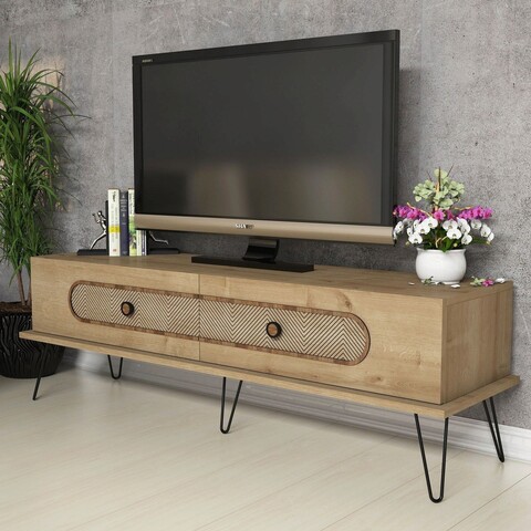 Comoda TV, Hommy Craft, Ekol, 145x45x40 cm, PAL, Stejar