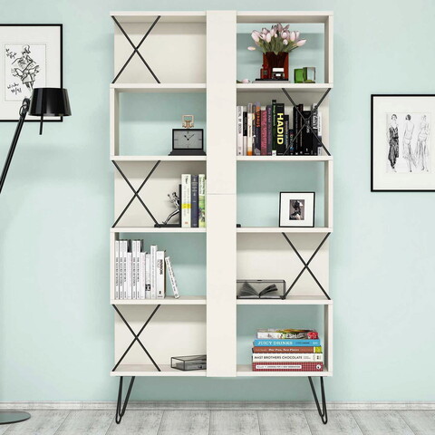 Corp biblioteca, Hommy Craft, Extra, 90x167 cm, PAL, Crem
