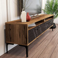 Comoda TV, Hommy Craft, Istanbul, 180x47x35 cm, PAL, Nuc / Negru