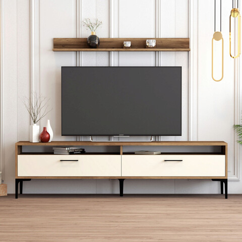Comoda TV, Hommy Craft, Istanbul, 180x47x35 cm, PAL, Maro/Crem