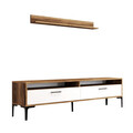 Comoda TV, Hommy Craft, Istanbul, 180x47x35 cm, PAL, Nuc/Alb