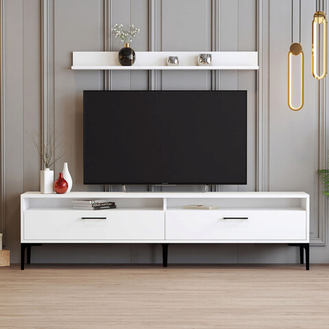 Comoda TV, Hommy Craft, Istanbul, 180x47x35 cm, PAL, Alb