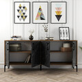 Consola, Hommy Craft, Kiev, 180x78x35 cm, PAL, Nuc / Negru