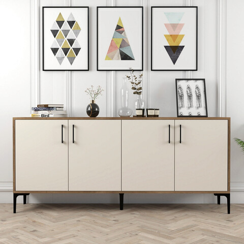 Consola, Hommy Craft, Kiev, 180x78x35 cm, PAL, Maro/Crem