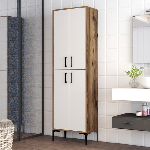 Dulap multifunctional, Hommy Craft, Berlin A, 60x200x35 cm, PAL, Nuc/Alb