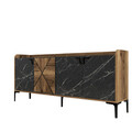 Consola, Hommy Craft, Venedik, 180x78x35 cm, PAL, Nuc / Negru