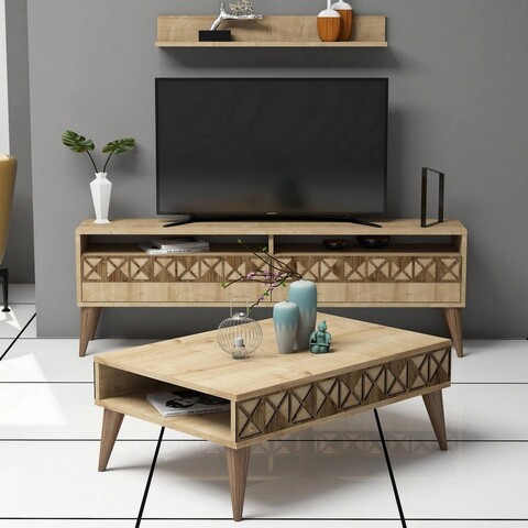 Set mobilier living, Hommy Craft, Line, PAL, Stejar