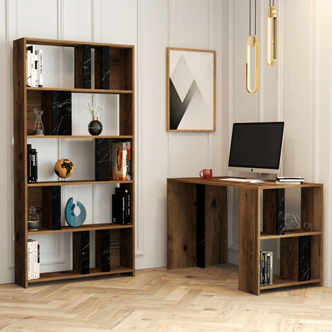 Set birou si biblioteca, Hommy Craft, Lima, PAL, Nuc / Negru