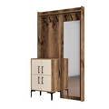 Cuier de perete, Hommy Craft, Berlin BC, 120x200x35 cm, PAL, Maro/Crem