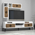 Set mobilier living, Hommy Craft, Samba, PAL, Alb/Maro