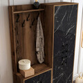 Cuier de perete, Hommy Craft, Berlin BA, 120x200x35 cm, PAL, Nuc / Negru