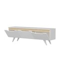 Comoda TV, Inarch, Prag, 150x44x35 cm, PAL, Alb / Stejar