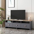 Comoda TV, Inarch, Oslo, 150x47x36 cm, PAL, Antracit / Stejar