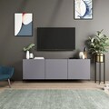 Comoda TV, Inarch, White, 150x44x31 cm, PAL, Antracit