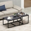 Masuta de cafea, Inarch, Minimal, 75x38x50 cm, PAL, Antracit