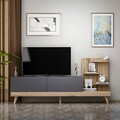 Comoda TV, Inarch, Dizayn, 180x82x37 cm, PAL, Antracit / Nuc
