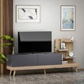 Comoda TV, Inarch, Dizayn, 180x82x37 cm, PAL, Antracit / Nuc