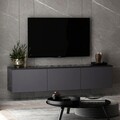 Comoda TV, Inarch, Neon, 160x35x32 cm, PAL, Antracit