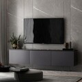 Comoda TV, Inarch, Neon, 160x35x32 cm, PAL, Antracit