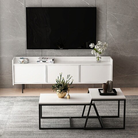 Set mobilier living, Inarch, Atlas, PAL, Alb