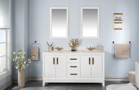 Set mobilier de baie (3 piese), Jussara, Michigan 60, Alb