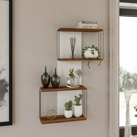 Raft de perete, Kalune Design, Destan, 65x96x19 cm, PAL, Pin