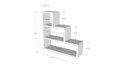 Raft de perete, Kalune Design, Piramit, 62x62x18 cm, PAL, Alb
