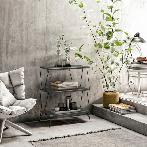 Masuta, Kalune Design, Lazandos, 46x76x30 cm, PAL, Antracit