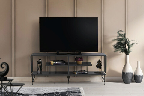 Comoda TV, Kalune Design, Eze, 120x44.5x30 cm, Antracit