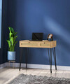 Birou, Kalune Design, Sahra, 105x79x55 cm, PAL, Stejar / Negru