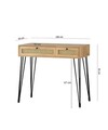 Birou, Kalune Design, Sahra, 105x79x55 cm, PAL, Stejar / Negru