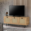 Comoda TV, Kalune Design, Alcazar 140, 140x55x40 cm, PAL, Stejar / Negru
