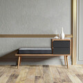Cuier de perete, Kalune Design, Rino, 120x40x45 cm, PAL, Nuc / Antracit