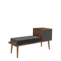 Cuier de perete, Kalune Design, Rino, 120x40x45 cm, PAL, Nuc / Antracit