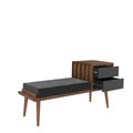 Cuier de perete, Kalune Design, Rino, 120x40x45 cm, PAL, Nuc / Antracit